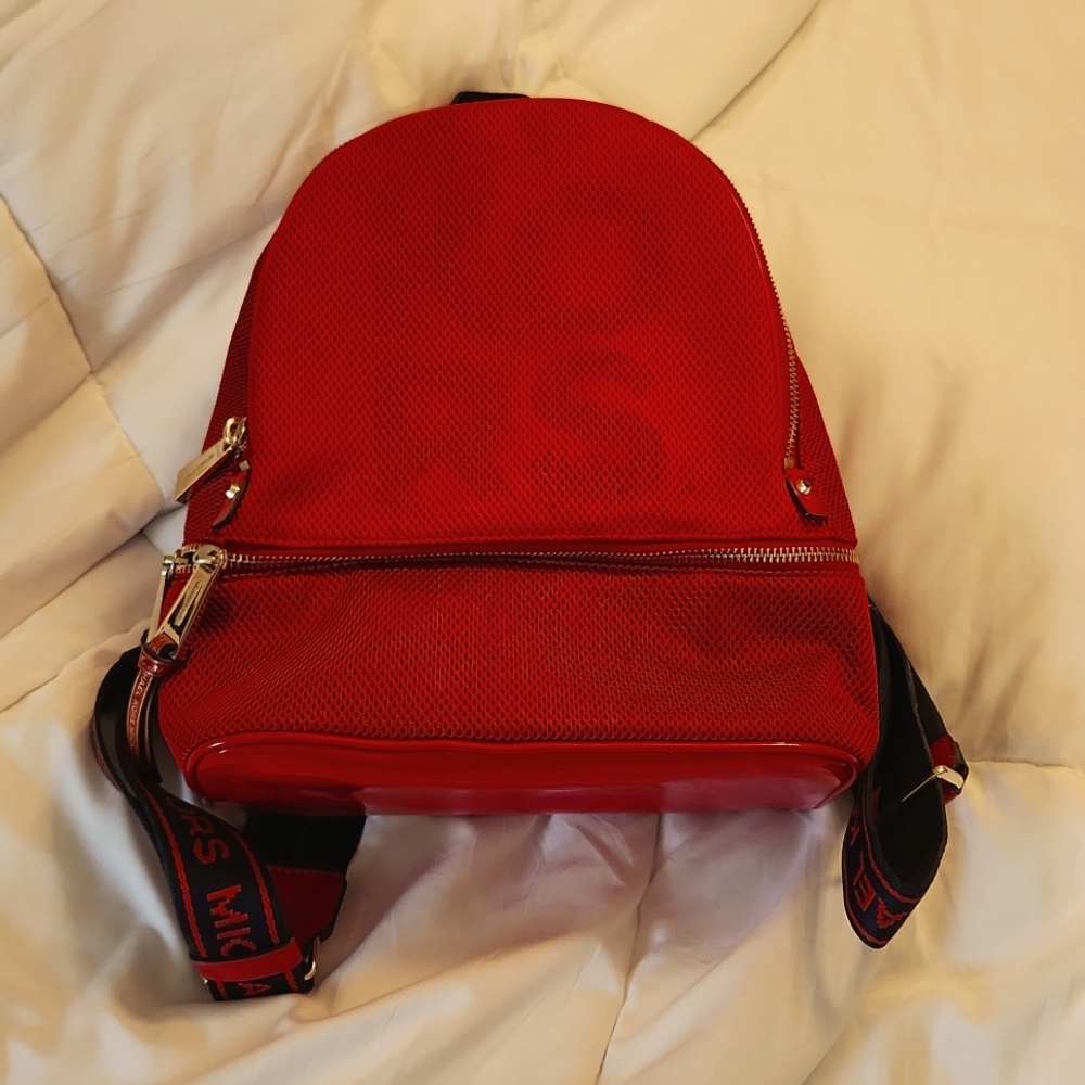 Like New Michael Kors red backback